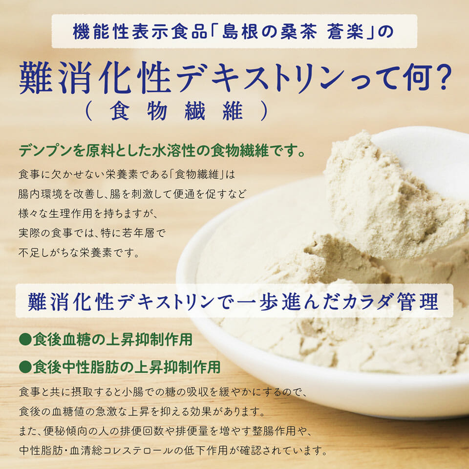 難消化性デキストリンで食生活をケア