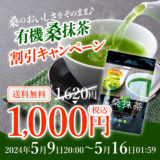 【終了】苦味のない美味しい粉茶「有機桑抹茶（100g）」1,000円ポッキリ